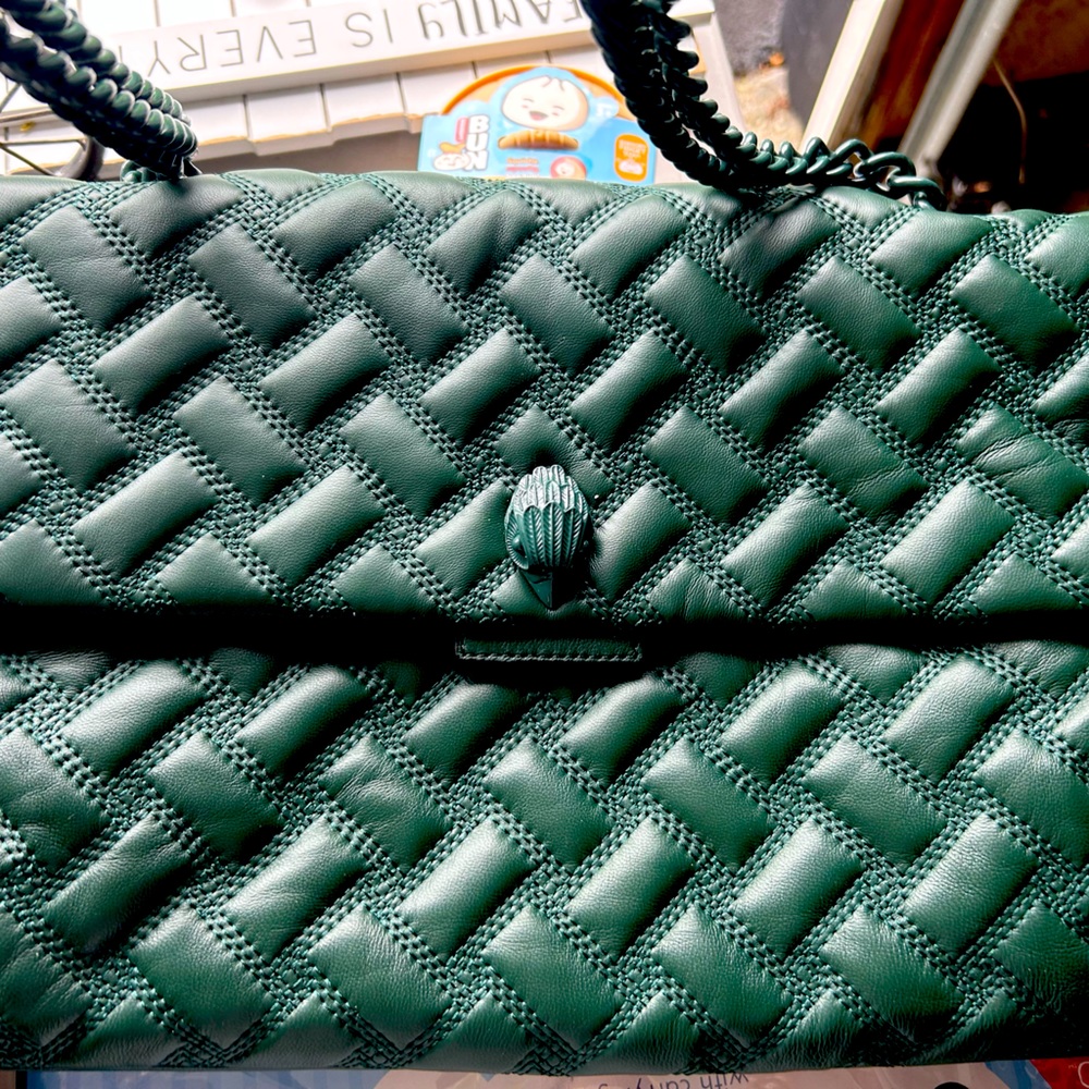 Kurt Geiger green extra large purse used once in excellent condition.
